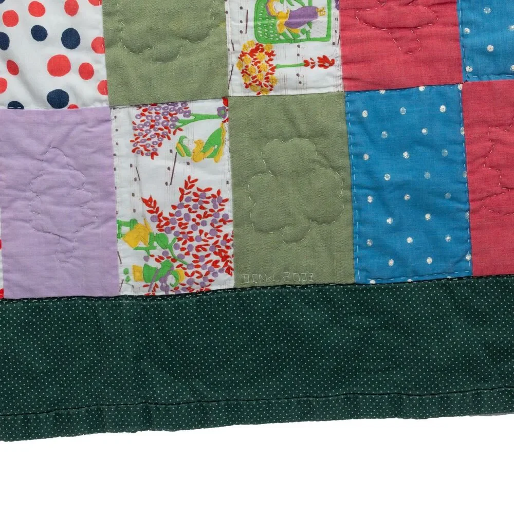 Vintage Style Patchwork Quilt Baby‎ Lap Throw Wall Hanging Handmade Multi-Color